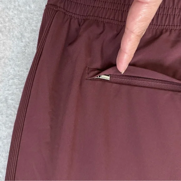 Athleta Brooklyn Lined Joggers Pants Womens Size 14 Maroon Red Athleisure Comfy - Picture 9 of 16